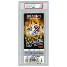 Stephen Curry Autographed 2015 NBA Playoffs Round 1 Game 1 Ticket PSA 9 PSA/DNA 10
