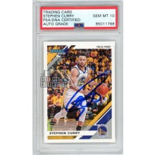 Stephen Curry 2019-20 Panini Donruss Press Proof Autograph Card #64 166/349 PSA/DNA 10