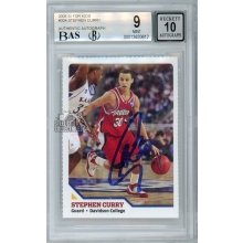 Stephen Curry 2008 Sports Illustrated SI For Kids Autograph Rookie Card #304 BGS 9 BAS 10