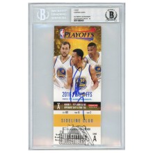 Stephen Curry Autographed 2016 NBA Playoffs Game A Ticket BAS 10