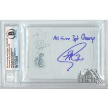 Stephen Curry 2019 National Treasures Auto All Time 3pt Champ Plate 96 1/1 BAS 10