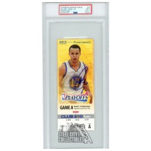 Stephen Curry Autographed 2013 NBA Playoffs Round 1 Game 3 Ticket PSA 9 PSA/DNA 10