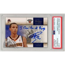 Stephen Curry 2009-10 Panini Studio Autograph "I can do all things" Rookie Card #129 PSA Authentic PSA/DNA 10