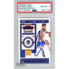 Stephen Curry 2019-20 Panini Contenders Red Autograph Card #92 PSA/DNA 10