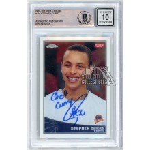 Stephen Curry 2009-10 Topps Chrome "Chef Curry" Auto Rookie Card #101 574/999 BAS 10