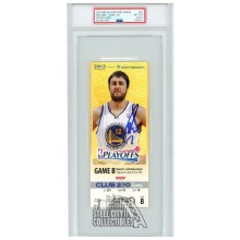 Stephen Curry Autographed 2013 NBA Playoffs Round 1 Game 4 PSA 8 PSA/DNA 9