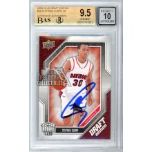 Stephen Curry 2009 Upper Deck Draft Edition Autograph Rookie #34 BGS 9.5 AUTO 10