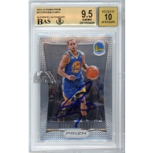 Stephen Curry 2012-13 Panini Prizm Autograph Card #72 BGS 9.5 BAS 10