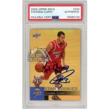 Stephen Curry 2009-10 Upper Deck Autograph "3pt Champ" Rookie Card #234 PSA/DNA