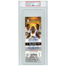 Stephen Curry Autographed 2016 NBA WCF Round 3 Game 7 Ticket PSA 8 PSA/DNA 9