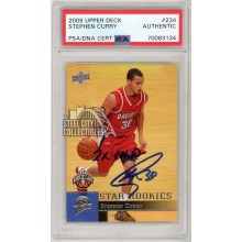 Stephen Curry 2009-10 Upper Deck Autograph "2x MVP" Rookie Card #234 PSA/DNA
