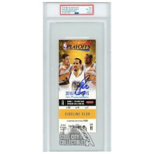 Stephen Curry Autographed 2016 NBA Playoffs Round 2 Game H Ticket PSA 8 PSA/DNA 9