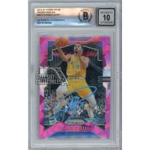 Stephen Curry 2019-20 Panini Prizm Pink Ice Autograph Card #98 BAS 10 (Blue)