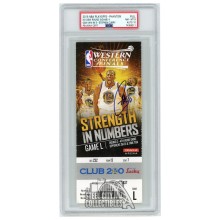 Stephen Curry Autographed 2015 WCF Round 3 Game 4 Ticket PSA 8 PSA/DNA 10