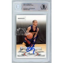 Stephen Curry 2009-10 Panini Prestige Autograph Rookie Card #157 BAS