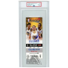 Stephen Curry Autographed 2016 NBA Playoffs Round 1 Game 2 Ticket PSA 10 PSA/DNA 9