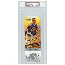 Stephen Curry Autographed 2014 NBA WCF Game J Ticket PSA/DNA