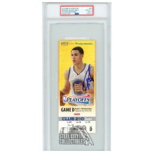 Stephen Curry Autographed 2013 NBA Playoffs Round 1 Game D Ticket PSA 10 PSA/DNA 9
