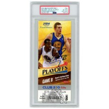 Stephen Curry Autographed 2014 NBA Playoffs Round 1 Game 4 Ticket PSA 6 PSA/DNA Authentic