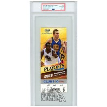 Stephen Curry Autographed 2014 NBA Playoffs Round 1 Game 4 Ticket PSA 10 PSA/DNA 9