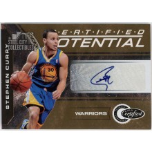 Stephen Curry 2010-11 Panini Totally Certified Potential Gold Autograph Card #3 7/25