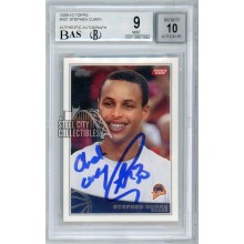 Stephen Curry 2009-10 Topps Autograph "Chef Curry" Rookie Card #321 BGS 9 BAS 10