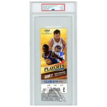Stephen Curry Autographed 2014 NBA Playoffs Round 1 Game 6 Ticket PSA 10 PSA/DNA 8