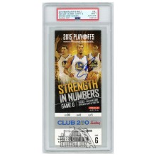 Stephen Curry Autographed 2015 NBA Playoffs Round 2 Game 5 Ticket PSA 9 PSA/DNA Authentic