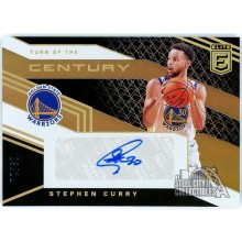 Stephen Curry 2019-20 Panini Donruss Elite Turn Of The Century Auto Card 03/10