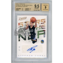 Stephen Curry 2016-17 Panini Prestige Stars Auto Card #1 BGS 9.5 Auto 9 07/49