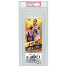 Stephen Curry Autographed 2014 NBA Playoffs Round 1 Game 3 Ticket PSA 6 PSA/DNA 10