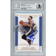 Stephen Curry 2018-19 Panini National Treasures Bronze Autograph Card #57 /39 BAS