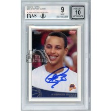 Stephen Curry 2009-10 Topps Autograph Rookie Card #321 BGS 9 BAS 10