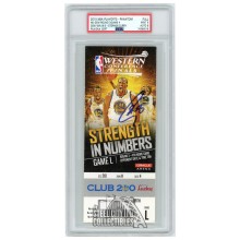 Stephen Curry Autographed 2015 WCF Round 3 Game 4 Ticket PSA 9 PSA/DNA 8