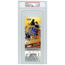 Stephen Curry Autographed 2014 NBA WCF Game L Ticket PSA/DNA