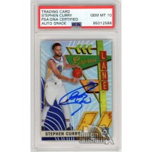 Stephen Curry 2019-20 Panini Donruss Optic Express Lane Autograph Card #16 PSA/DNA 10