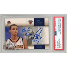 Stephen Curry 2009-10 Panini Studio Autograph "Chef Curry" Rookie Card #129 PSA Authentic PSA/DNA 10
