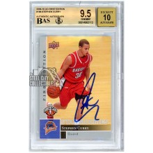 Stephen Curry 2009-10 UD First Edition Autograph Rookie #196 BGS 9.5/10 (CRACK)