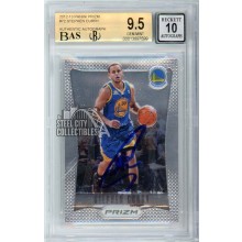 Stephen Curry 2012-13 Panini Prizm Autograph Card #72 BGS 9.5 BAS 10