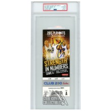 Stephen Curry Autographed 2015 NBA Playoffs Round 1 Game 1 Ticket PSA Authentic PSA/DNA 9
