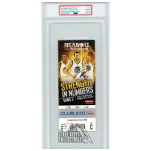 Stephen Curry Autographed 2015 NBA Playoffs Round 1 Game 5 Ticket PSA Authentic PSA/DNA 9