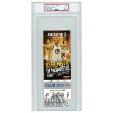 Stephen Curry Autographed 2015 NBA Playoffs Round 2 Game 2 Ticket PSA Authentic PSA/DNA 10