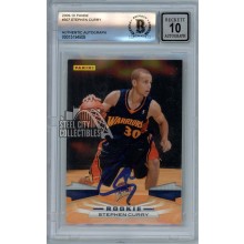 Stephen Curry 2009-10 Panini Autograph Rookie Card #307 BAS 10