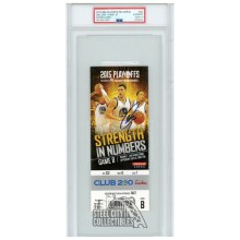 Stephen Curry Autographed 2015 NBA Playoffs Round 1 Game 2 Ticket PSA Authentic PSA/DNA 10