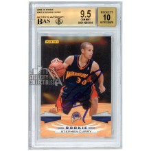 Stephen Curry 2009-10 Panini Autograph Rookie Card #307 BGS 9.5 AUTO 10