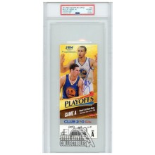 Stephen Curry Autographed 2014 NBA Playoffs Round 1 Game 3 Ticket PSA Authentic PSA/DNA 10