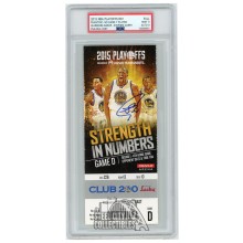 Stephen Curry Autographed 2015 NBA Playoffs Round 1 Game D Ticket PSA 9 PSA/DNA 9