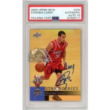 Stephen Curry 2009-10 Upper Deck Autograph "Chef Curry" Rookie Card #234 PSA Authentic PSA/DNA 10