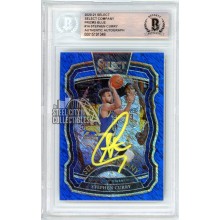 Stephen Curry 2020-21 Panini Select Company Blue Autograph Card #14 BAS (Yellow)