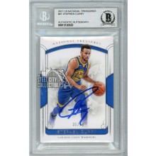 Stephen Curry 2017-18 Panini National Treasures Autograph Card #81 31/99 BAS